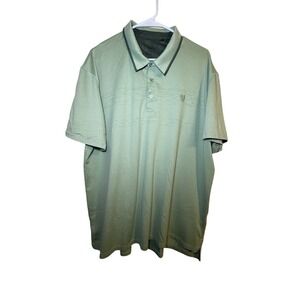 Chaps Golf Mens Size XL Green 4 Way Strectch Breathable Short Sleeve Polo